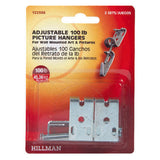 HILLMAN AnchorWire Metallic Adjustable Picture Hanger 100 lb 2 pk