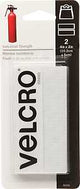 VELCRO Brand 90200 Hook and Loop Fastener, 2 in W, 4 in L, Nylon, White, Rubber Adhesive