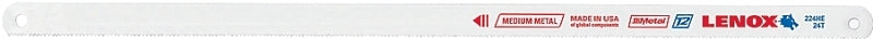 Lenox 20155S224HE Hacksaw Blade, Tuff Teeth, Bi-Metal, 1/2 in W, 12 in L, 24 TPI