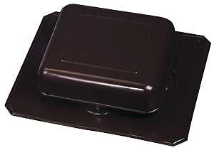 Master Flow R50ABL Roof Louver, 17-1/2 in L, 17.4 in W, Aluminum, Black