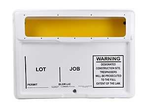 The DOC-BOX 10101 Permit Posting Box, 21 in W, 4 in H, HDPE