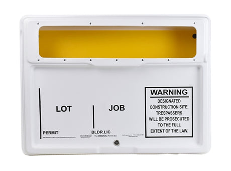 The DOC-BOX 10101 Permit Posting Box, 21 in W, 4 in H, HDPE