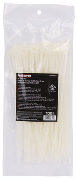 ProSource CV200S-1003L Cable Tie, 8 inches, 40lb Tensile Strength, Self-Lock Locking, Nylon, Clear