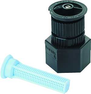 Rain Bird A17F Shrubbery Spray Nozzle, 0.65 to 0.92 gpm, 1/2 in Connection, FNPT, Plastic, Black, 15 ft