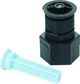 Rain Bird A17F Shrubbery Spray Nozzle, 0.65 to 0.92 gpm, 1/2 in Connection, FNPT, Plastic, Black, 15 ft
