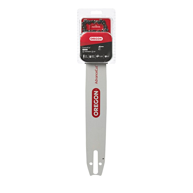 Oregon 105669 Bar and Chain Combo, Large Bar Nose Radius, 67-Drive Link, 22BPX Chain, 3/8 in TPI/Pitch