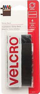 VELCRO Brand 90075 Hook and Loop Fastener, 3/4 in W, 3-1/2 in L, Nylon, Black, Rubber Adhesive