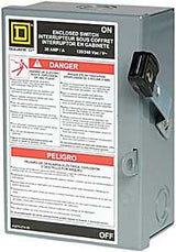 Square D L221N Safety Switch, 2-Pole, 30 A, 240 V, DPST, Lug Terminal