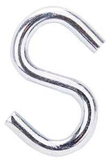 ProSource LR372 S-Hook, 100 lb Working Load, 0.229 in Dia Wire, Steel, Zinc, Pack of 20