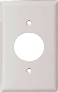 Eaton Wiring Devices 5131W-BOX Single Receptacle Wallplate, 4-1/2 in L, 2-3/4 in W, 1 -Gang, Nylon, White, Pack of 15