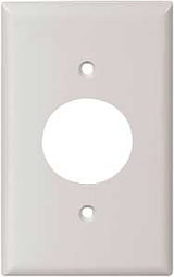 Eaton Wiring Devices 5131W-BOX Single Receptacle Wallplate, 4-1/2 in L, 2-3/4 in W, 1 -Gang, Nylon, White, Pack of 15
