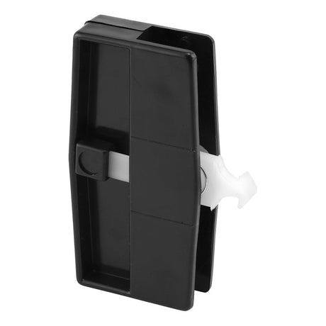 Prime-Line A 165 Door Latch and Pull, Mounting Hole Center to Center: 3 in, Plastic/Steel, Black