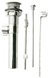 Plumb Pak PP22070 Lavatory Pop-Up Assembly, 1-1/4 in Connection, Plastic, Chrome