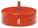 Morse Real McCoy TA76 Hole Saw with Arbor, 4-3/4 in Dia, 1-15/16 in D Cutting, 7/16 in Arbor, 4/6 TPI, HSS Cutting Edge