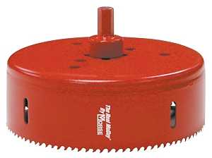 Morse Real McCoy TA72 Hole Saw with Arbor, 4-1/2 in Dia, 1-15/16 in D Cutting, 7/16 in Arbor, 4/6 TPI, HSS Cutting Edge