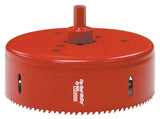 Morse Real McCoy TA72 Hole Saw with Arbor, 4-1/2 in Dia, 1-15/16 in D Cutting, 7/16 in Arbor, 4/6 TPI, HSS Cutting Edge