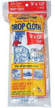 Warp's EC-912 Drop Cloth, 1 mil Thick, 12 ft L, 9 ft W, Plastic, Clear, Pack of 24