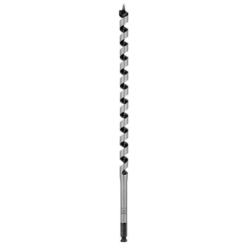 Irwin 3043008 Auger Drill Bit, 11/16 in Dia, 17 in OAL, Twist Flute, 1-Flute, 7/16 in Dia Shank