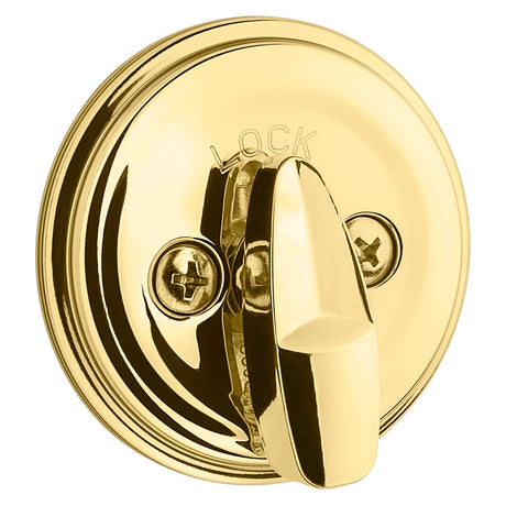 Kwikset 99800-120 Deadbolt, 1 Grade, Metal, Polished Brass, 2-3/8 to 2-3/4 in Backset, KW1, K4 Keyway