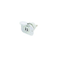 Dual USB Charger Socket, White