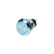 Blue Sea 4161 Push Button LED Ring Switch, Blue, Off-(On)