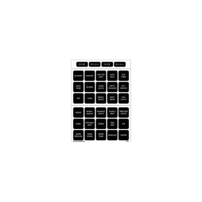 Blue Sea 4215 Waterproof Square Format Label Kit, 60 Label DC Set