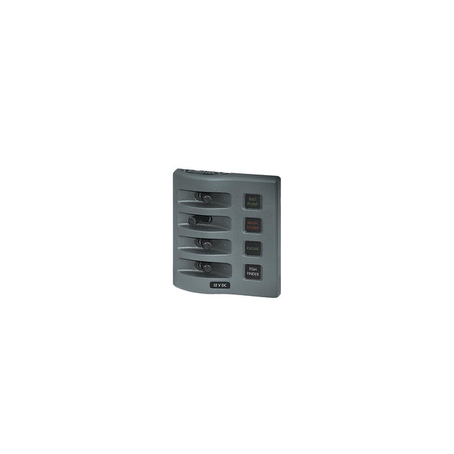 Weather Deck Fuse Panel 4 Pos Gray