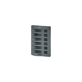 Blue Sea Systems 4306 WeatherDeck 12V DC 6 Position Waterproof Fuse Panel, Gray