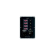 Blue Sea 4321 Water-Resistant Circuit Breaker Switch Panel, 4 Position w/12V Socket &amp; Dual USB Charger