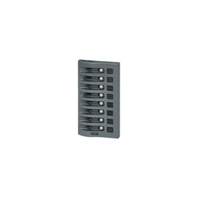Blue Sea Systems 4378 WeatherDeck 12V DC 8 Position Waterproof Circuit Breaker Panel, Gray