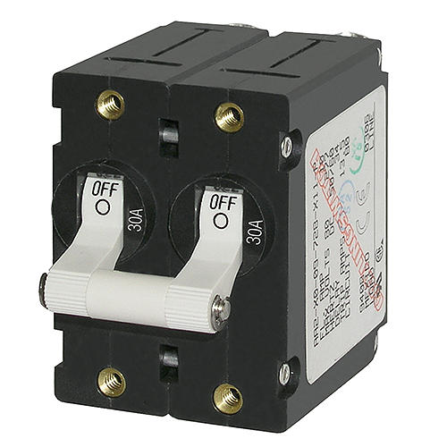 Blue Sea Systems A-Series DC Double Pole Toggle Circuit Breaker
