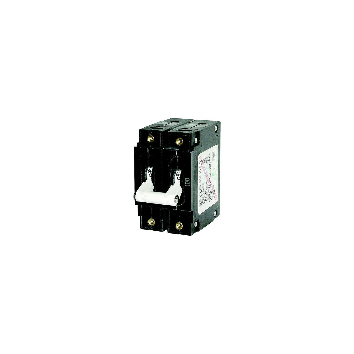 Blue Sea Systems 7251 Double Pole AC Circuit Breaker, 50 Amp, White