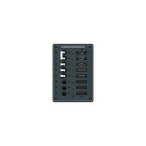 Blue Sea Systems 8027 Traditional Metal Circuit Breaker Panel - AC Main + 6 Positions