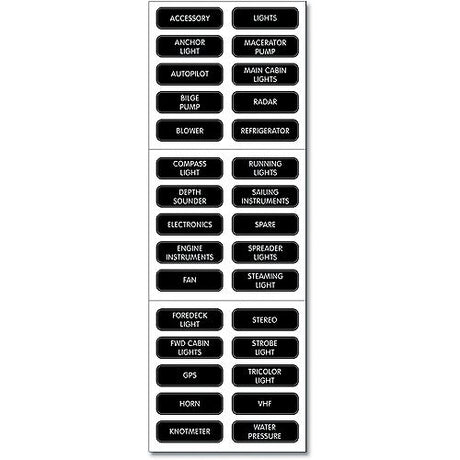 Blue Sea 8067 AC Panel Extended Label Kit