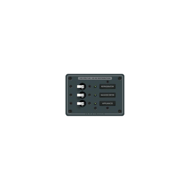 Blue Sea Systems 8058 120V AC 3 Position Circuit Breaker Panel