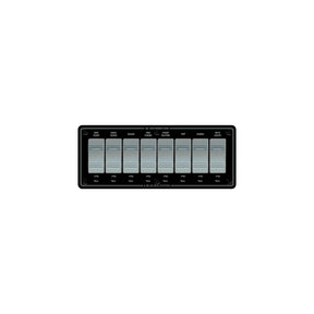 Blue Sea Systems 8261 Contura Water Resistant 12V DC 8 Position Panel, Gray