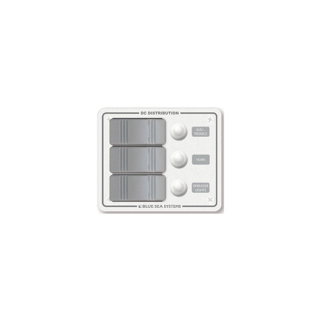 Blue Sea Systems Contura Water Resistant 12V DC 3 Position Circuit Breaker Panel