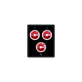 Blue Sea Systems 8280 Traditional Metal Dual Bank Battery Management Panel, 3 Battery Switches