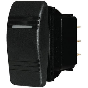 Blue Sea 8285 Water Resistant Contura III Switch, Black, (On)-Off-(On)
