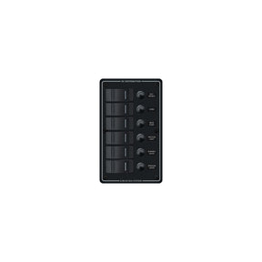 Blue Sea Systems 8373 Water Resistant Circuit Breaker Panel 6 Positions-Black