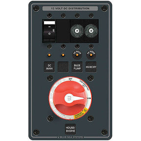 Blue Sea Systems 8690 Traditional Metal Dual Bank Battery Management Panel