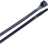 Gardner Bender 46-315UVB Cable Tie, Double-Lock Locking, 6/6 Nylon, Black, 14 in L, 100/PK