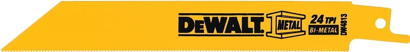 DEWALT DW4813 Reciprocating Saw Blade, 3/4 in W, 6 in L, 24 TPI, Bi-Metal Cutting Edge