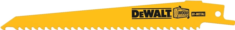 DEWALT DW4801 Reciprocating Saw Blade, 3/4 in W, 6 in L, 3 TPI, Bi-Metal Cutting Edge