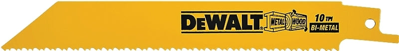 DEWALT DW4806 Reciprocating Saw Blade, 3/4 in W, 6 in L, 10 TPI