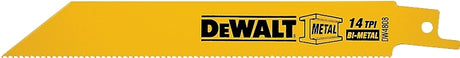 DEWALT DW4808 Reciprocating Saw Blade, Applicable Materials: Angle Iron, Fiberglass, Metal, Rubber, 3/4 in W, 6 in L