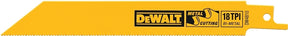 DEWALT DW4810 Reciprocating Saw Blade, 3/4 in W, 4 in L, 18 TPI, Bi-Metal Cutting Edge