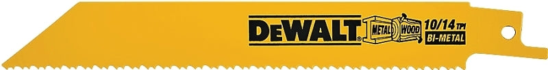 DEWALT DW4845 Reciprocating Saw Blade, 3/4 in W, 6 in L, 10/14 TPI