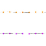 Celebrations Halloween Orange/Purple 50 ct 1 in. LED Prelit Light String String Lights, Pack of 12