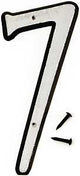 Hy-Ko 30600 Series 30607 Reflective House Number, Character: 7, 4 in H Character, Black/White Character, Plastic, Pack of 10